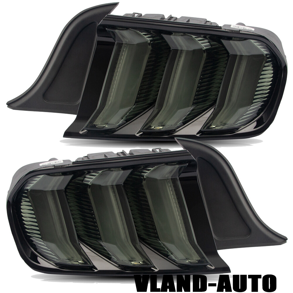Smoke Lens Fit Ford Mustang 2015-2023 Full LED Sequential Tail Lights Left+Right Smoke Lens Fit Ford Mustang 2015-2023 Full LED Sequential Tail Lights Left+Right
