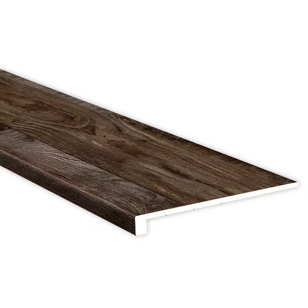 Aubrey Driftwood 5 Mm T X 12 In. W X 47.2 In. L Luxury Vinyl Stair Tread Eased E