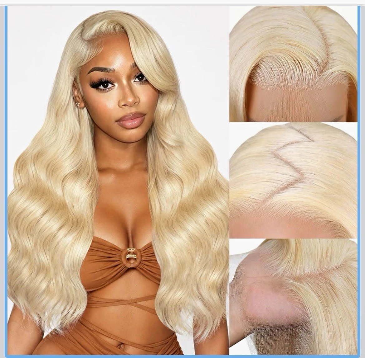 Blonde Body Wave Lace Front Wig(human hair 100%)