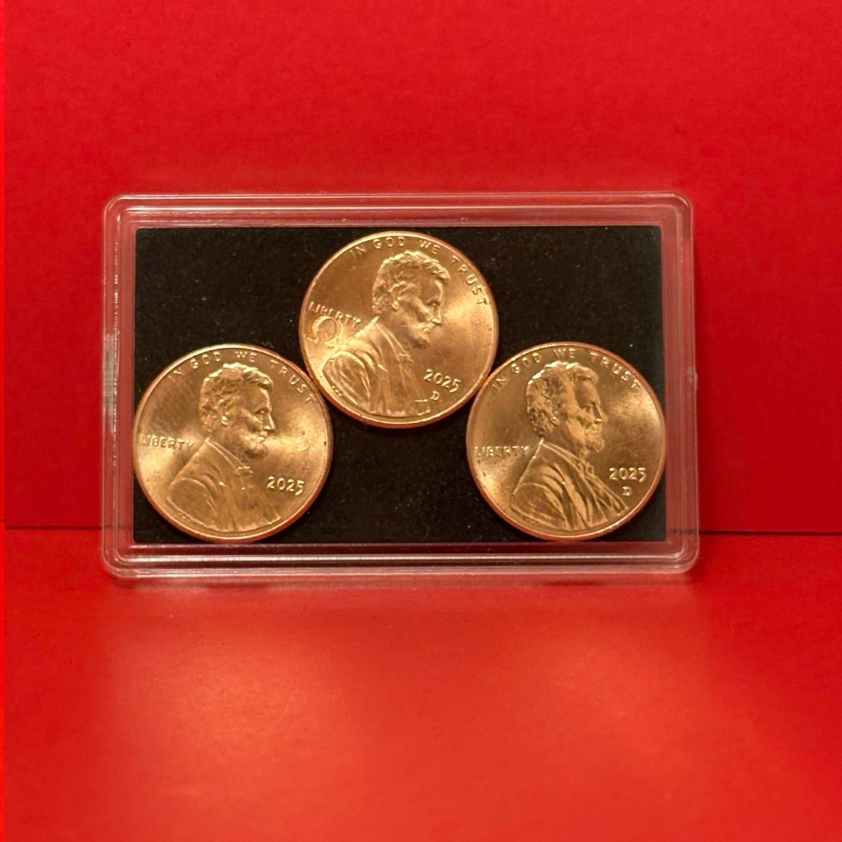 2025 D Lincoln Penny OMEGA Ω Counterstamp Cent w/FINAL PENNIES P&D MINT SET BU