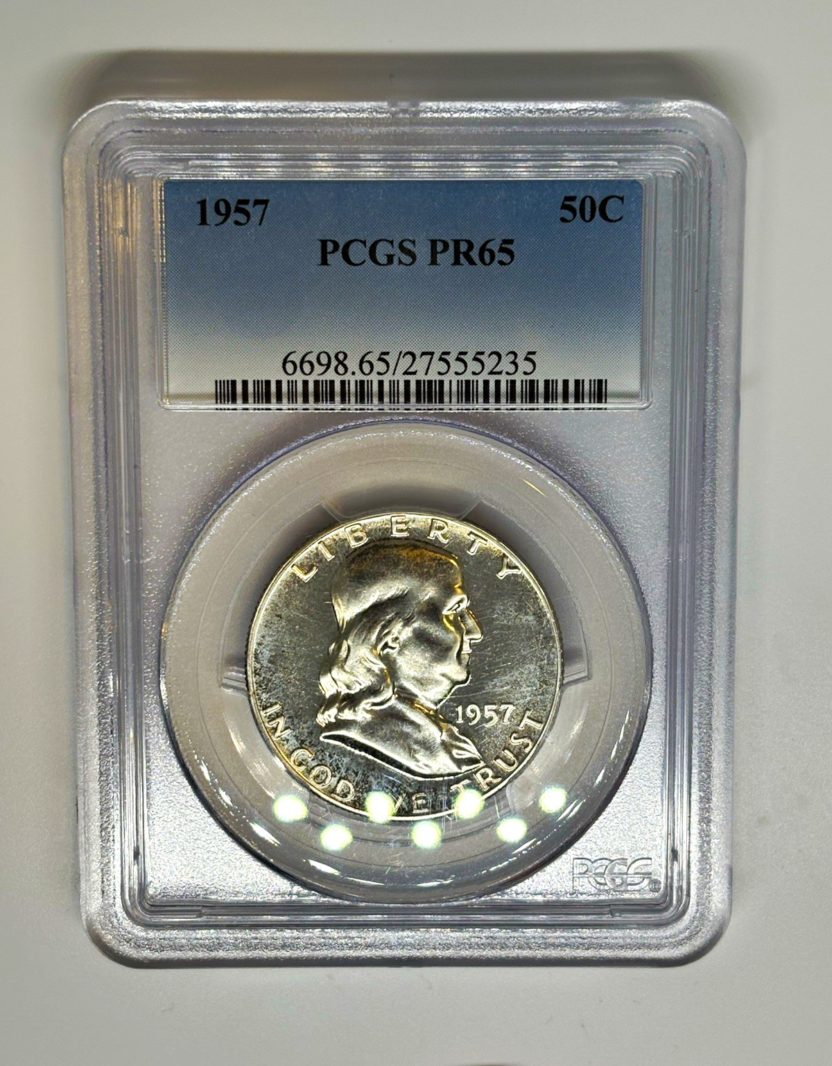 1957 Franklin Half Dollar PCGS PR65 90% Silver Proof 50C Philadelphia