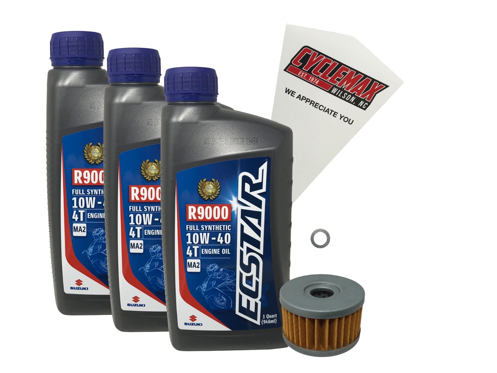 Cyclemax Genuine OEM Full Synthetic Oil Change Kit fits 1996-2022 Suzuki DR-650 Cyclemax Genuine OEM Full Synthetic Oil Change Kit fits 1996-2022 Suzuki DR-650