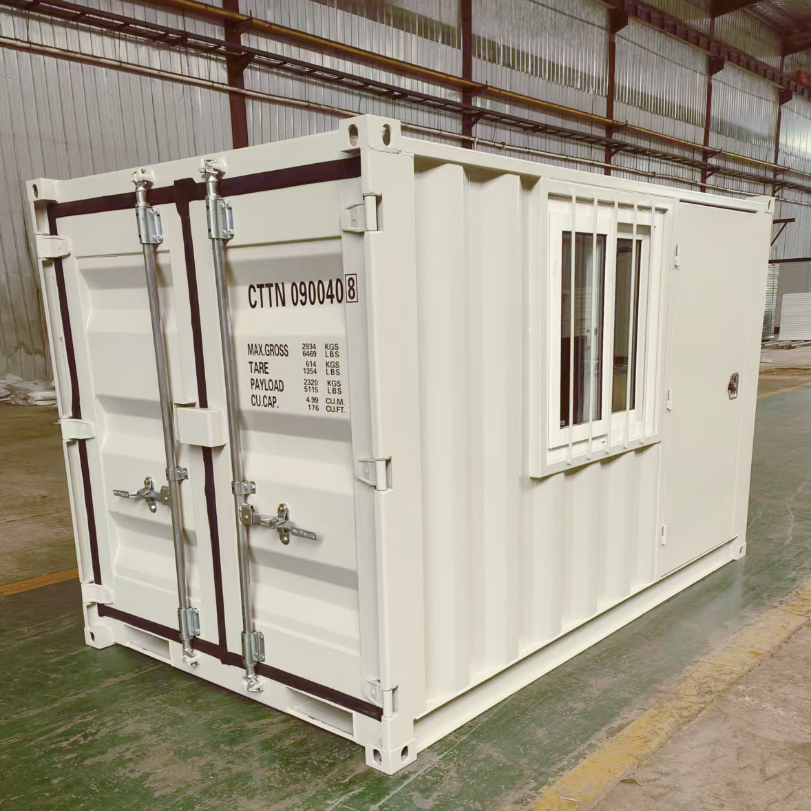 10FT Small Cubic Container Conex Box with Window & Door Jobsite Office Storage