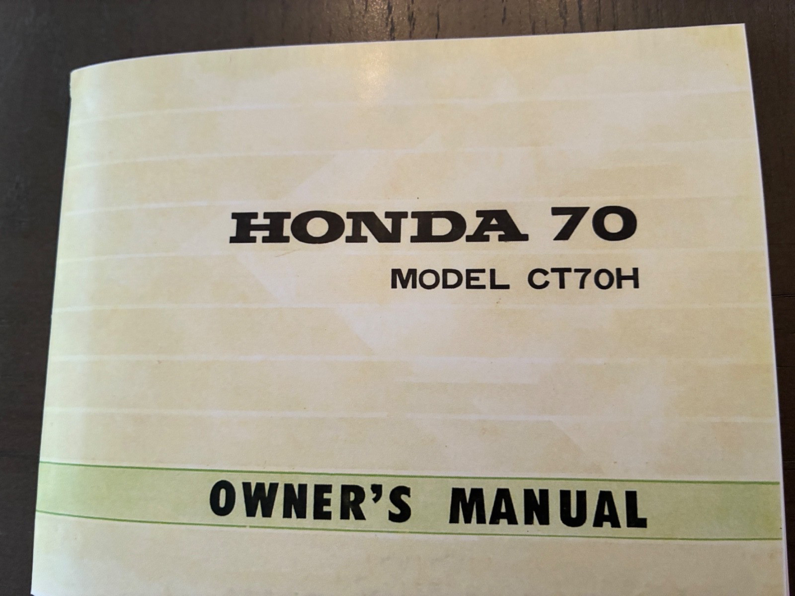 HONDA KO 1970-1971   CT70H OWNERS MANUAL**WOW READ***