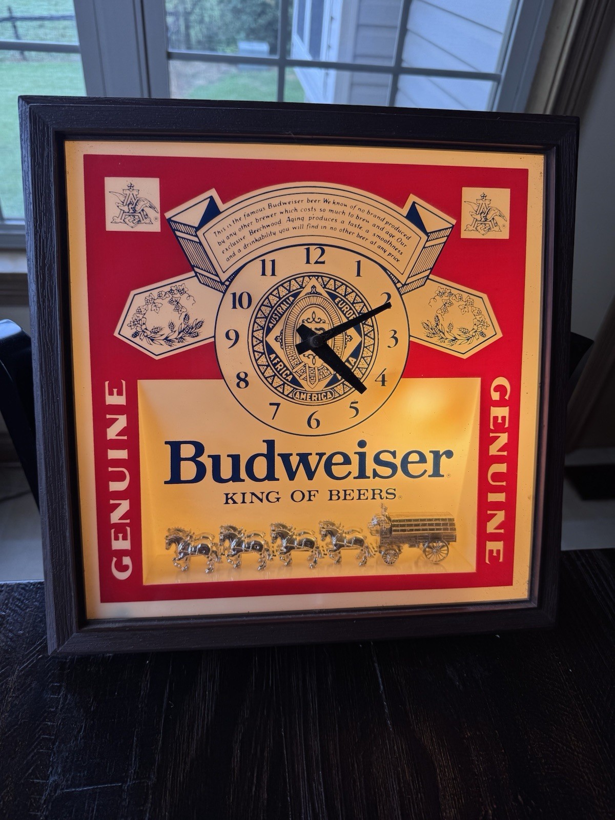 Budweiser King Of Beers Wall Clock-Lamp