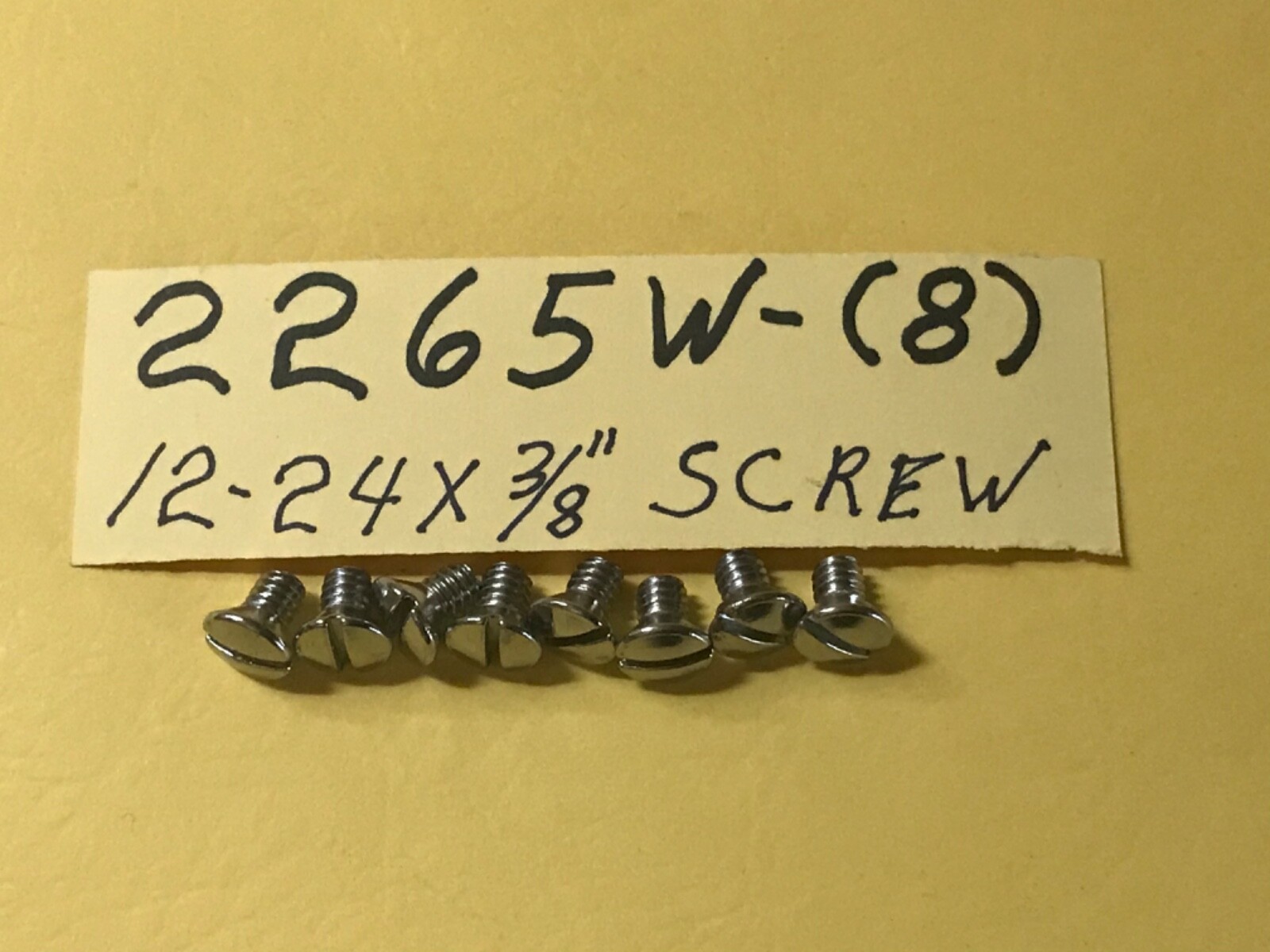 Harley 2265W (8) screw,12-24x3/8 oval head cask 1941-1964  Kuncklehead Panhead