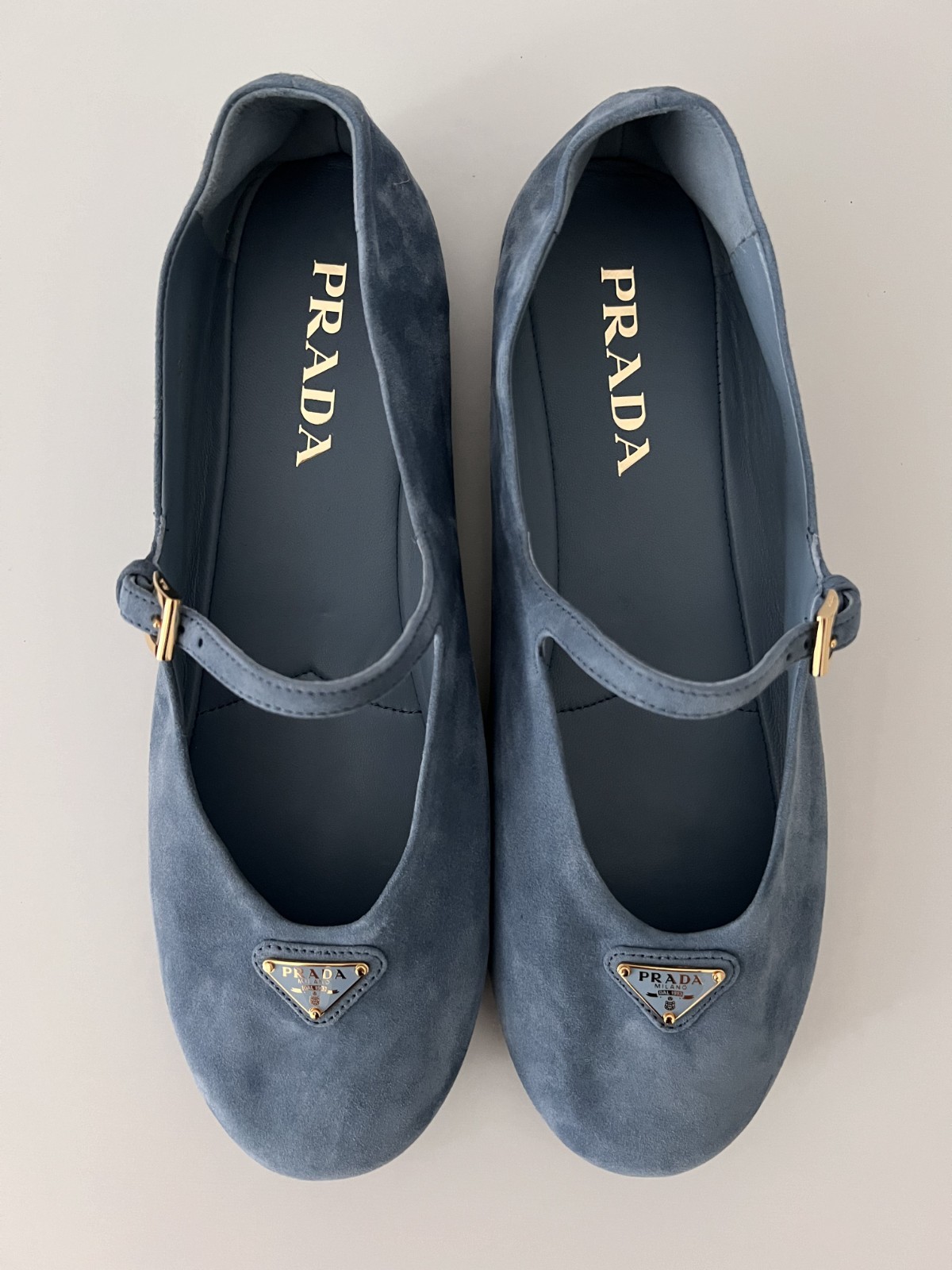 PRADA buckle strap ballet flats Size 40