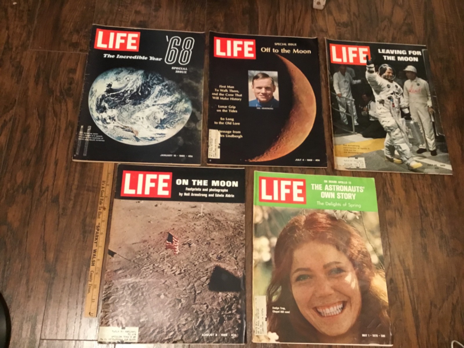 Lot of 5 Life Magazine 1969/1970 Moon Landing /Space Travel Apollo 11