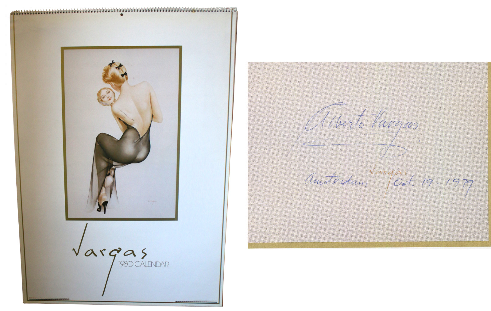 Alberto Vargas ~ Signed Autographed 1980 Pinup Calendar ~ PSA DNA