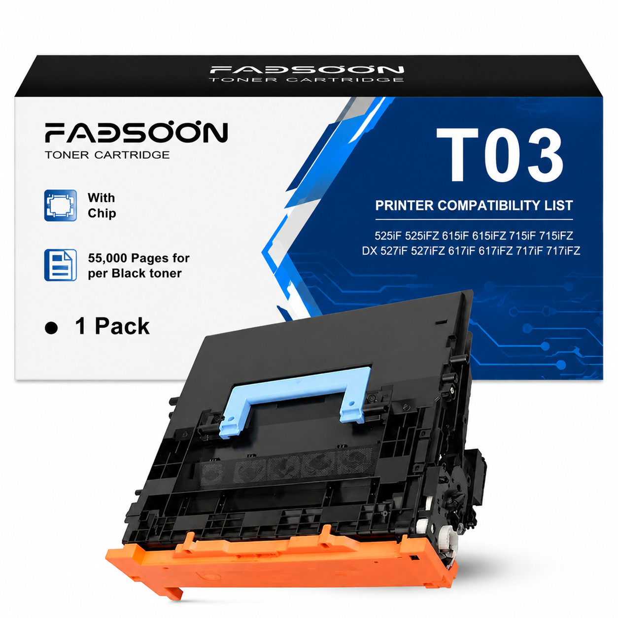 T03 1PK Toner Cartridge for Canon imageRUNNER ADVANCE 525iF II 615iF II 715iF II