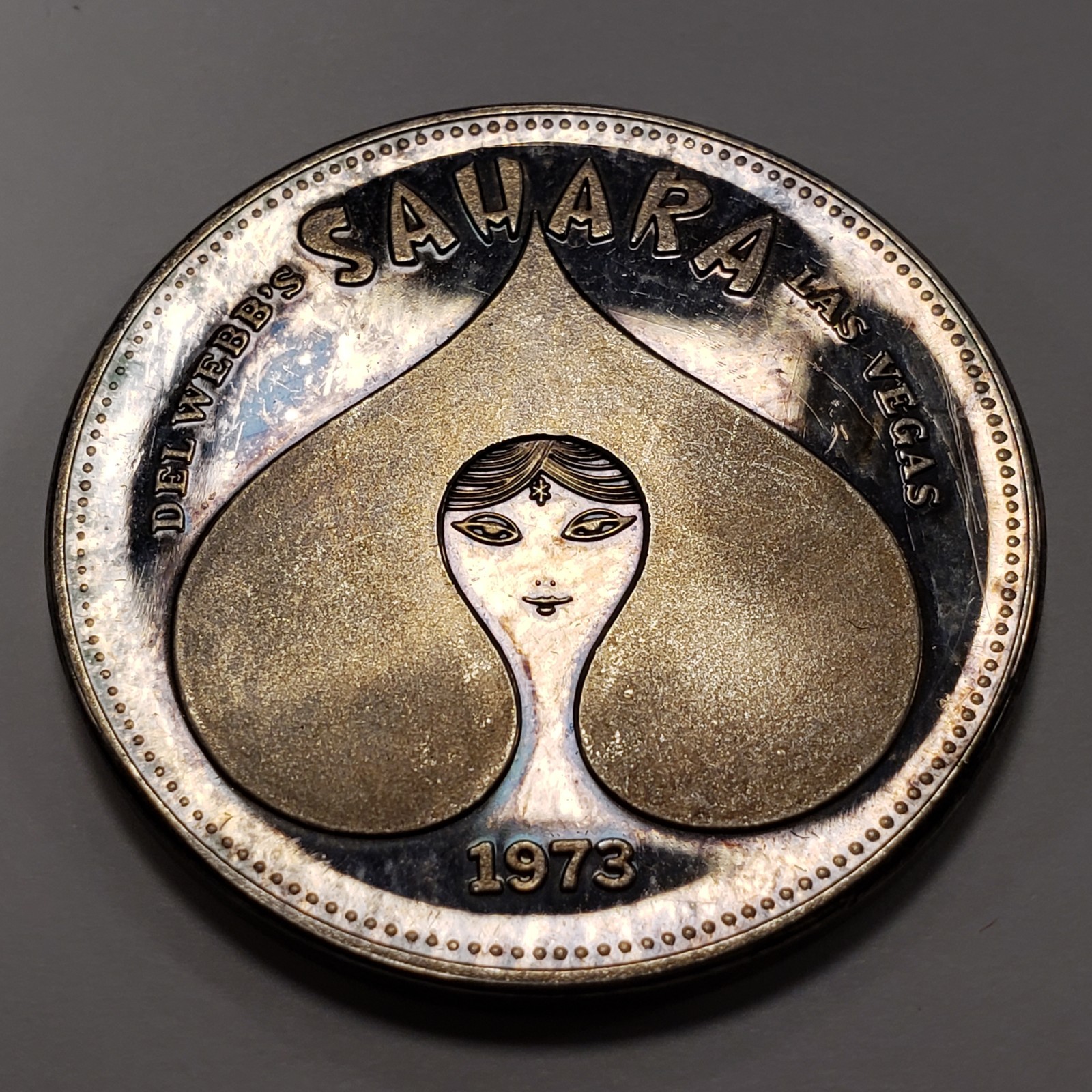 1 oz .999 Silver Round - 1973 Del Webbs Sahara Las Vegas - Jacques Cartier Q5476