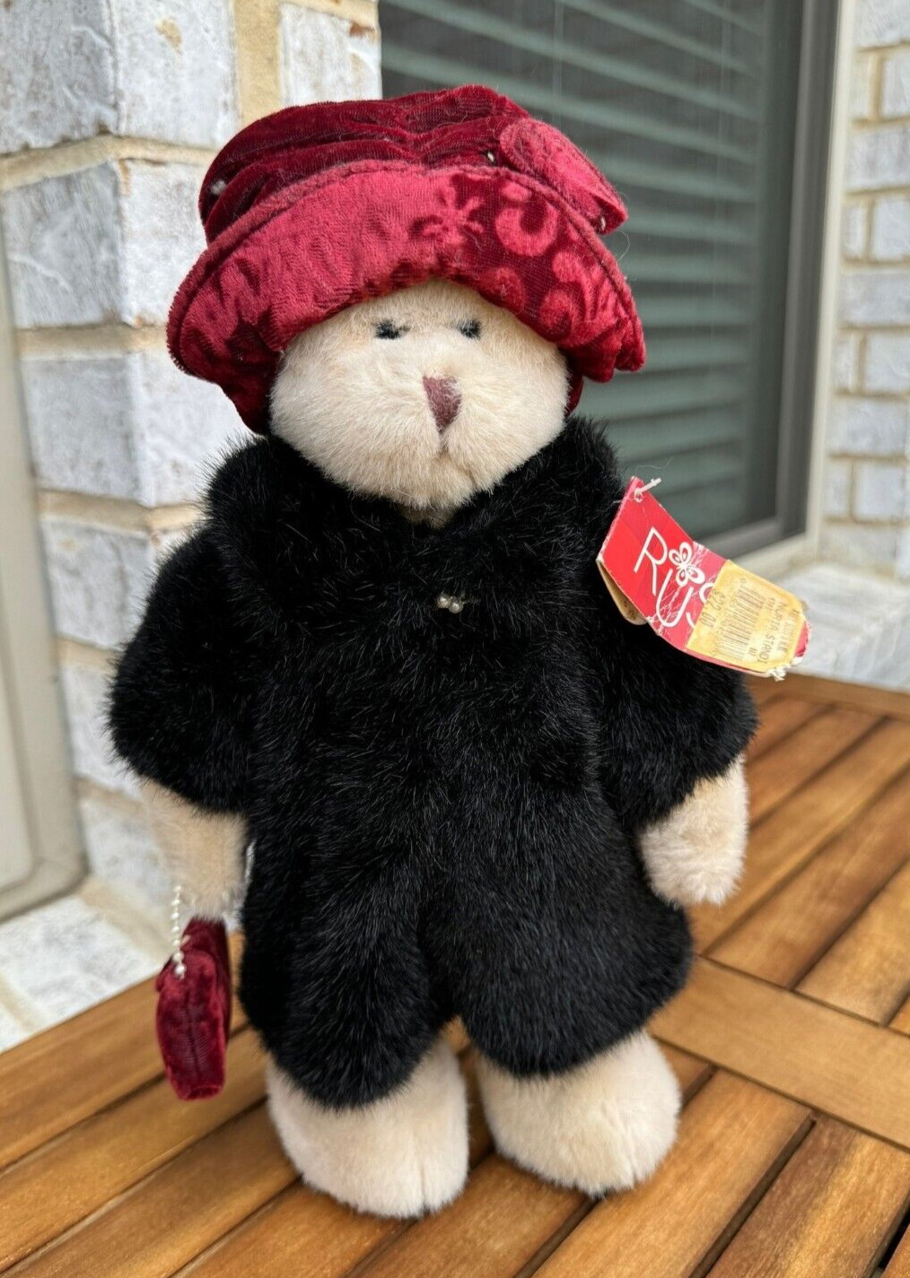 New Russ Berrie Memories Of Love, Nuria Hat, Coat Purse,  Bear Plush Doll
