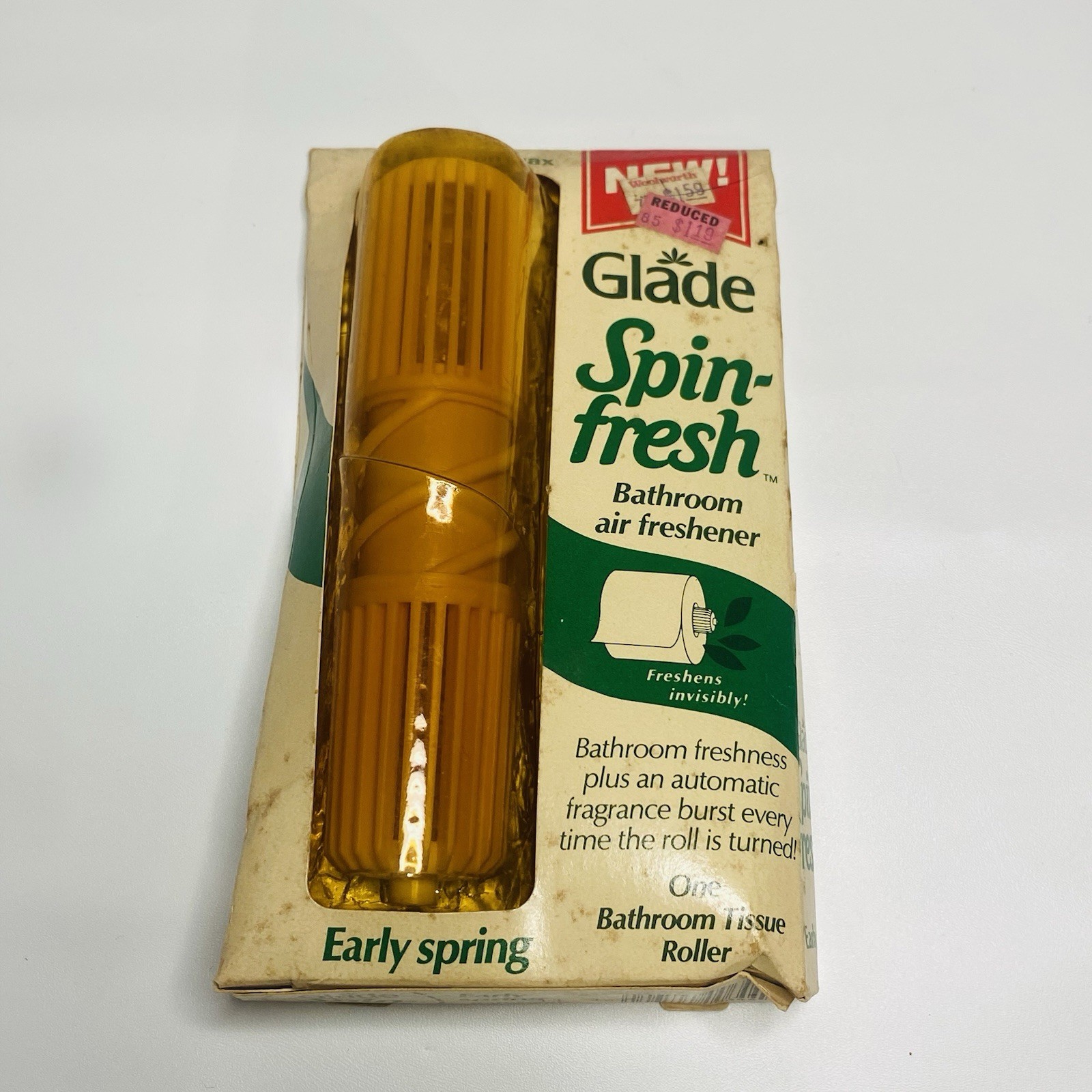 VTG 1982 Glade Spin Fresh Bathroom Toilet Paper Holder Early Spring NEW NOS 80s