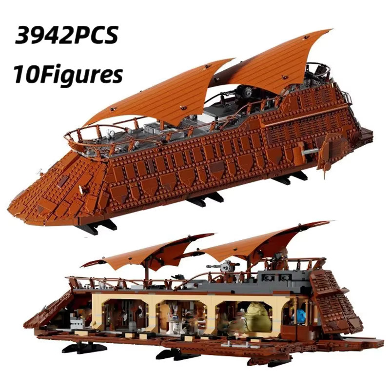 Custom MOC UCS Jabba Sail Barge Desert Battle Building Blocks Set 3942pcs