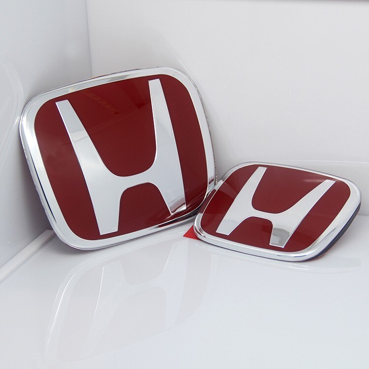 2pcs Front Rear Red Badge Genuine Emblem for 2009-2013 FIT GE8