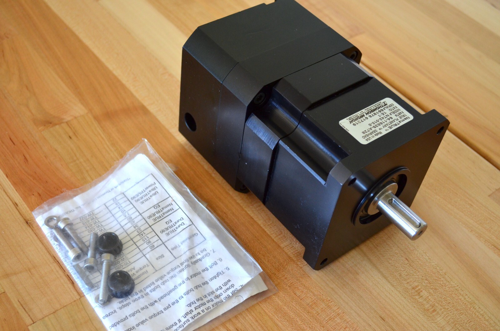 NEW Thomson Micron NemaTRUE NT42-015-0 True Planetary Gearhead 15:1 Servo Nema42