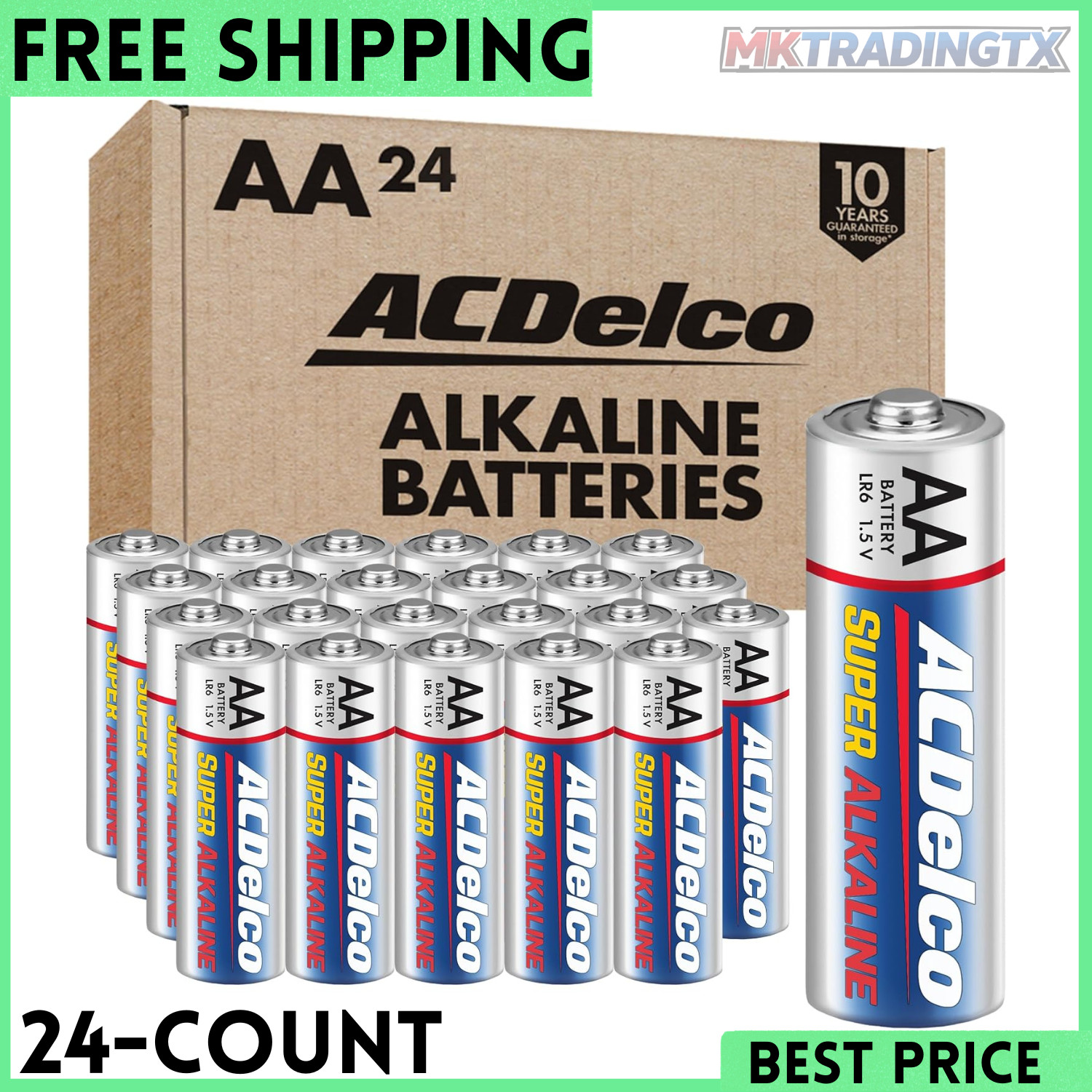 ACDelco AA Super Alkaline Batteries, 24-Count , 