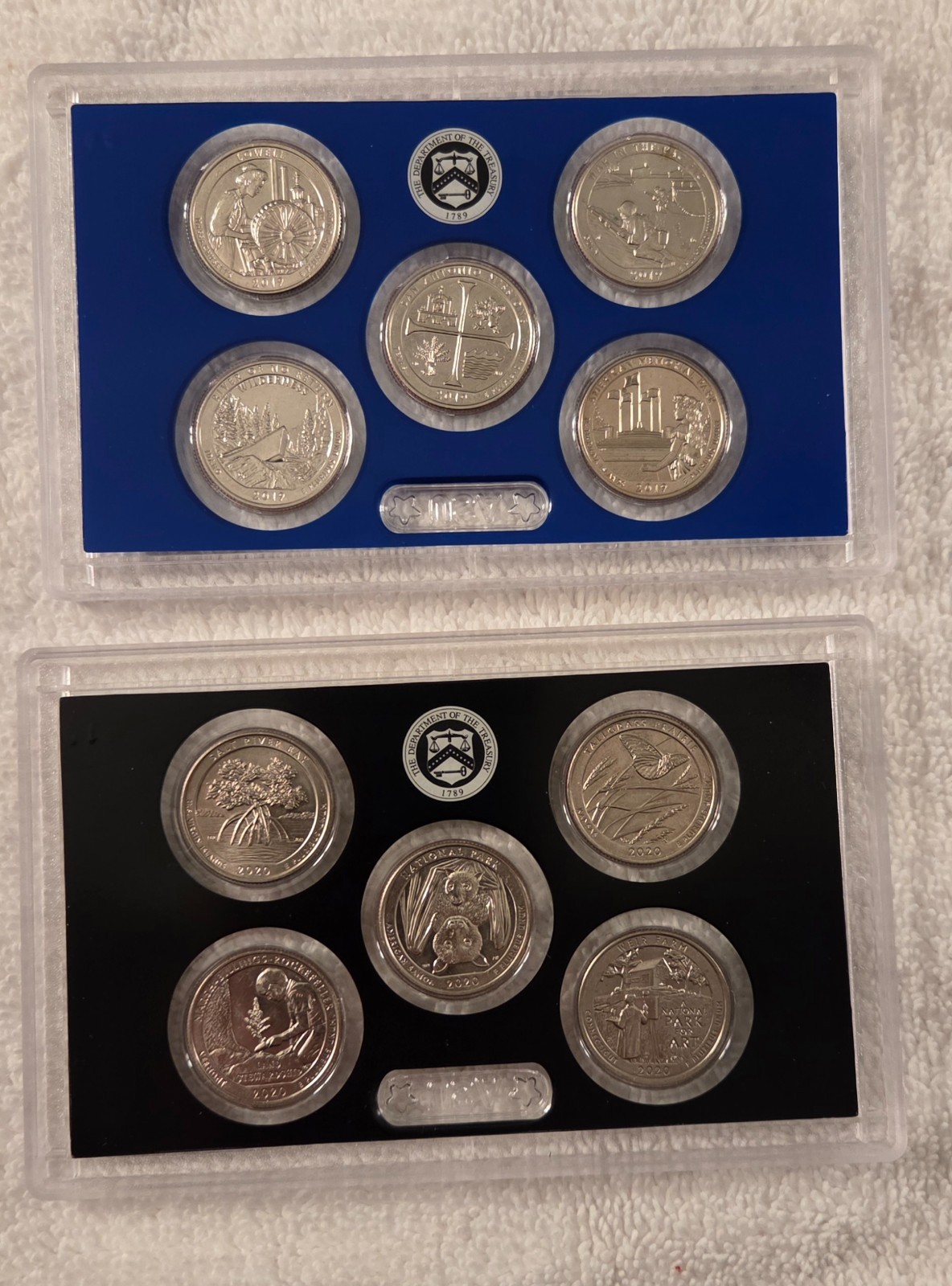 2019 W and 2020 W with Privy - 2 - 5 Quarters Coin Sets 10 coins no box/COA 2019 W and 2020 W with Privy - 2 - 5 Quarters Coin Sets 10 coins no box/COA