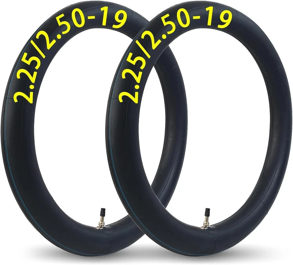 2-Pcs 2.25/2.50-19 Inner Tube 2.25-19 2.50-19 Tube | 70/100-19 Dirt Bike Tube 2-Pcs 2.25/2.50-19 Inner Tube 2.25-19 2.50-19 Tube | 70/100-19 Dirt Bike Tube