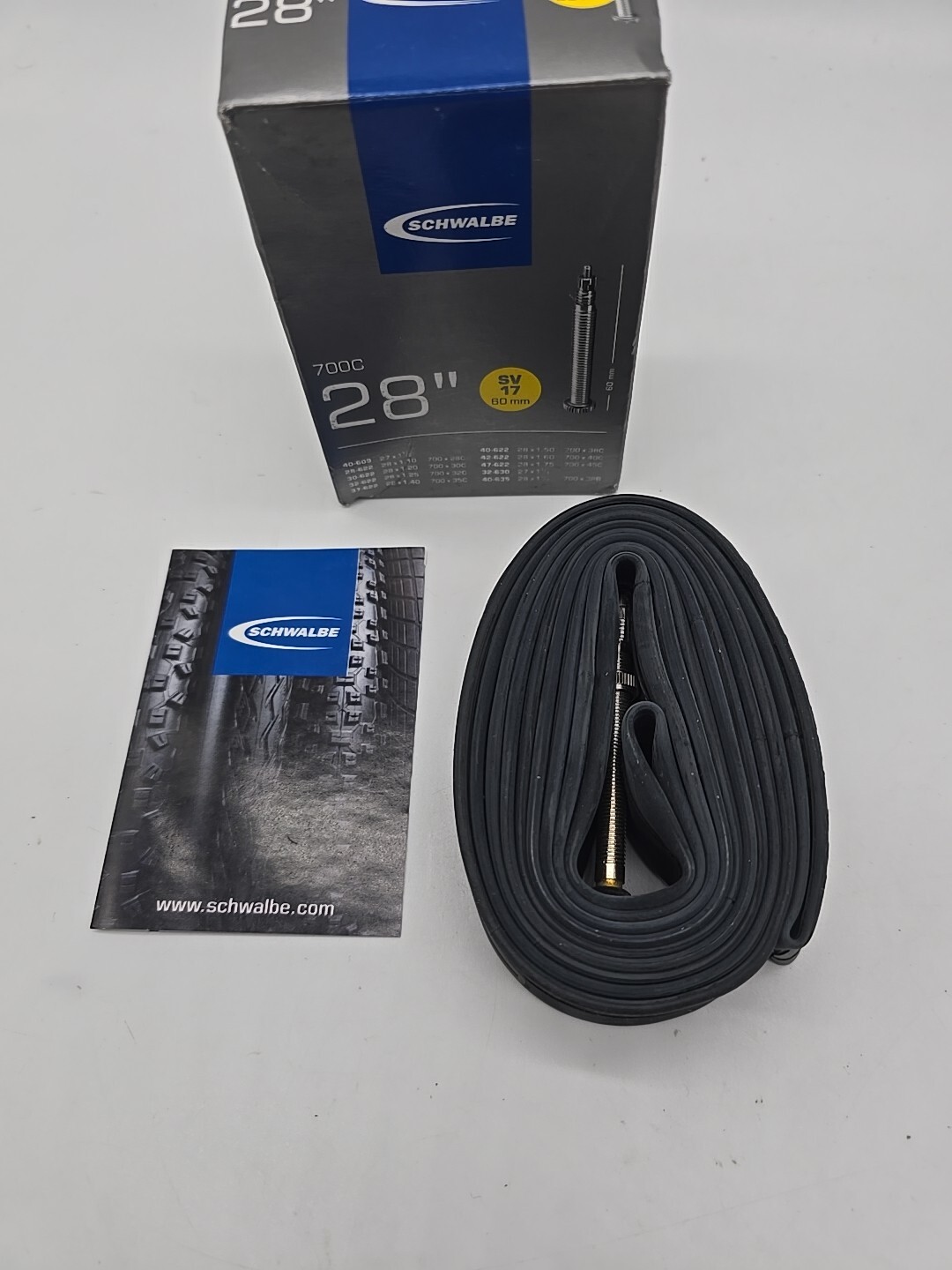 Schwalbe SV17  bicycle inner tube.Presta valve (60mm)Wheel size: 27\