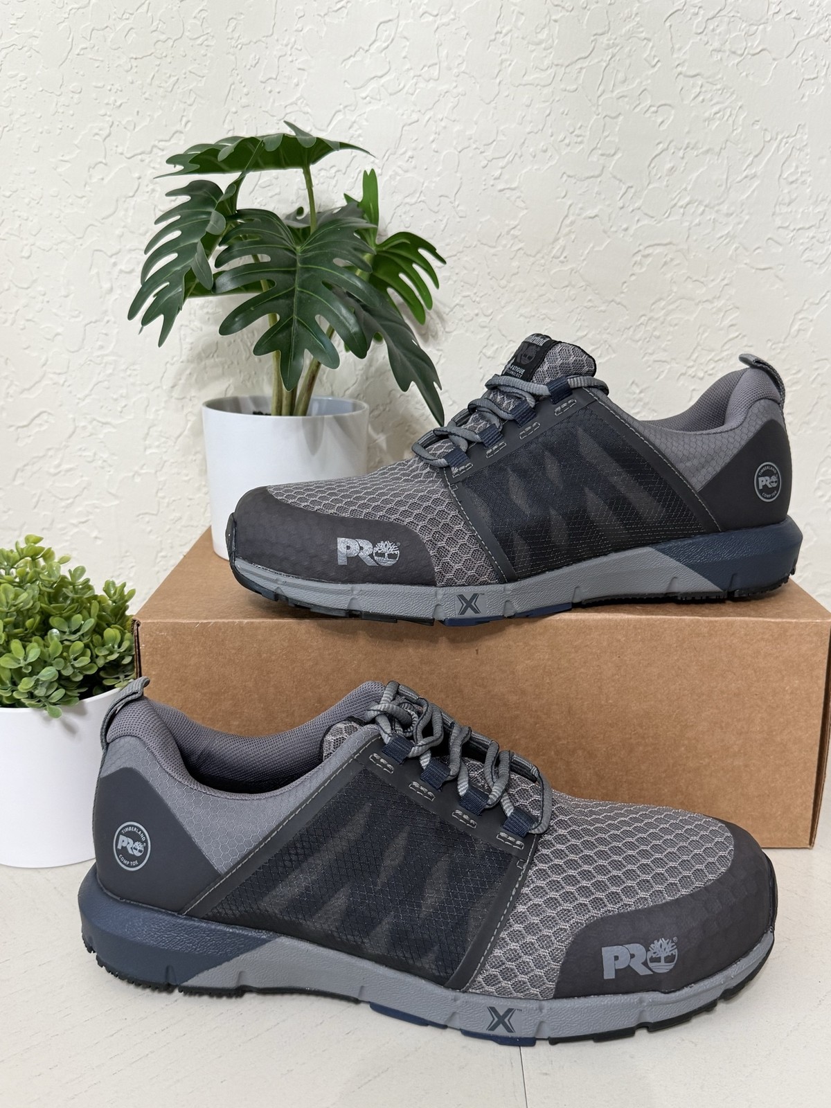 Timberland PRO A27WT Shoes Mens Size 9.5 Gray Work Slip Resistant Sneakers