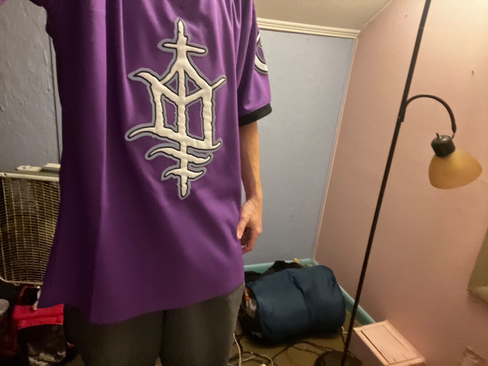 Large ouija macc jersey/ sunken church W reflective finish on patches.