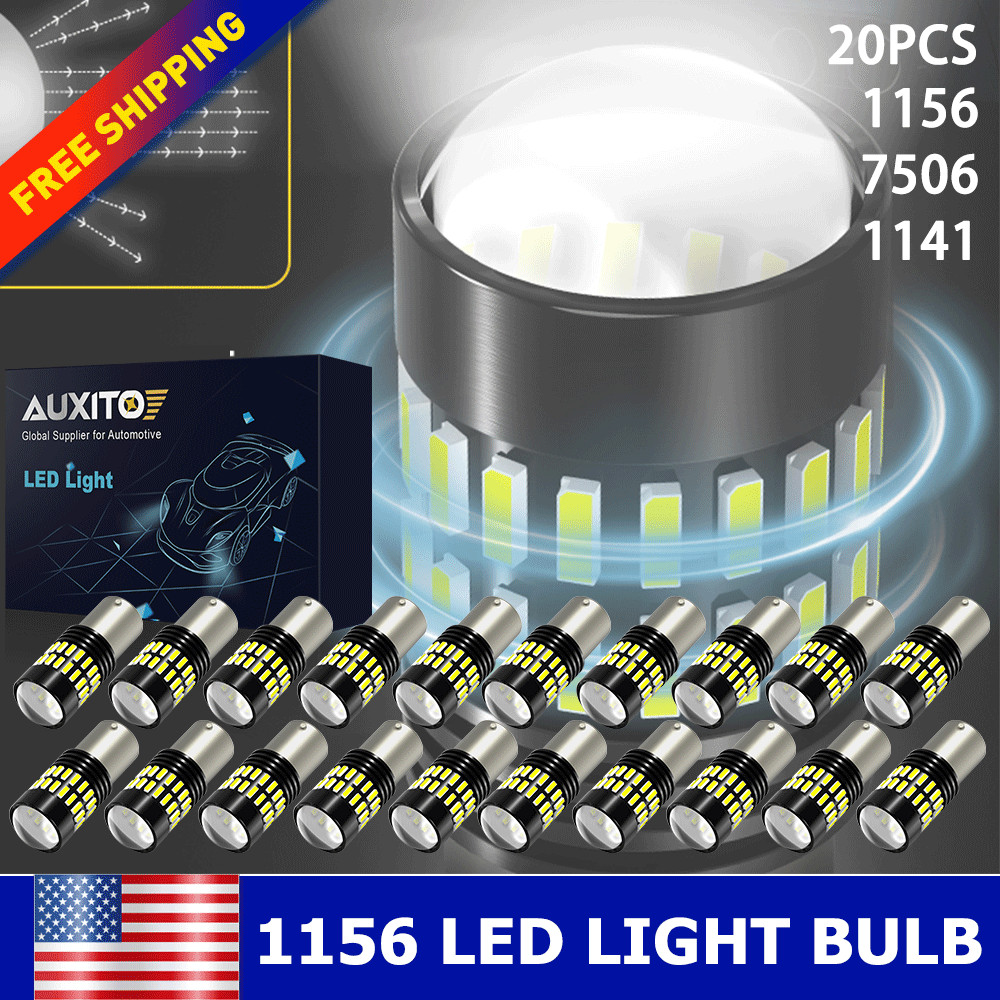 4x 1156 LED Bulbs Super Bright White DRL Backup 1141 P21W BA15S Reverse Lights