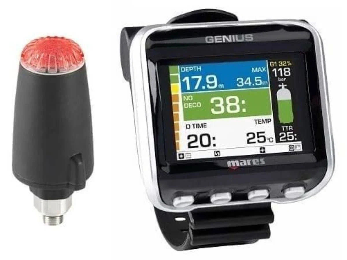 SCUBA Mares GENIUS DIVE COMPUTER Air Intergrated with TRANSMITTER NEW SCUBA Mares GENIUS DIVE COMPUTER Air Intergrated with TRANSMITTER NEW