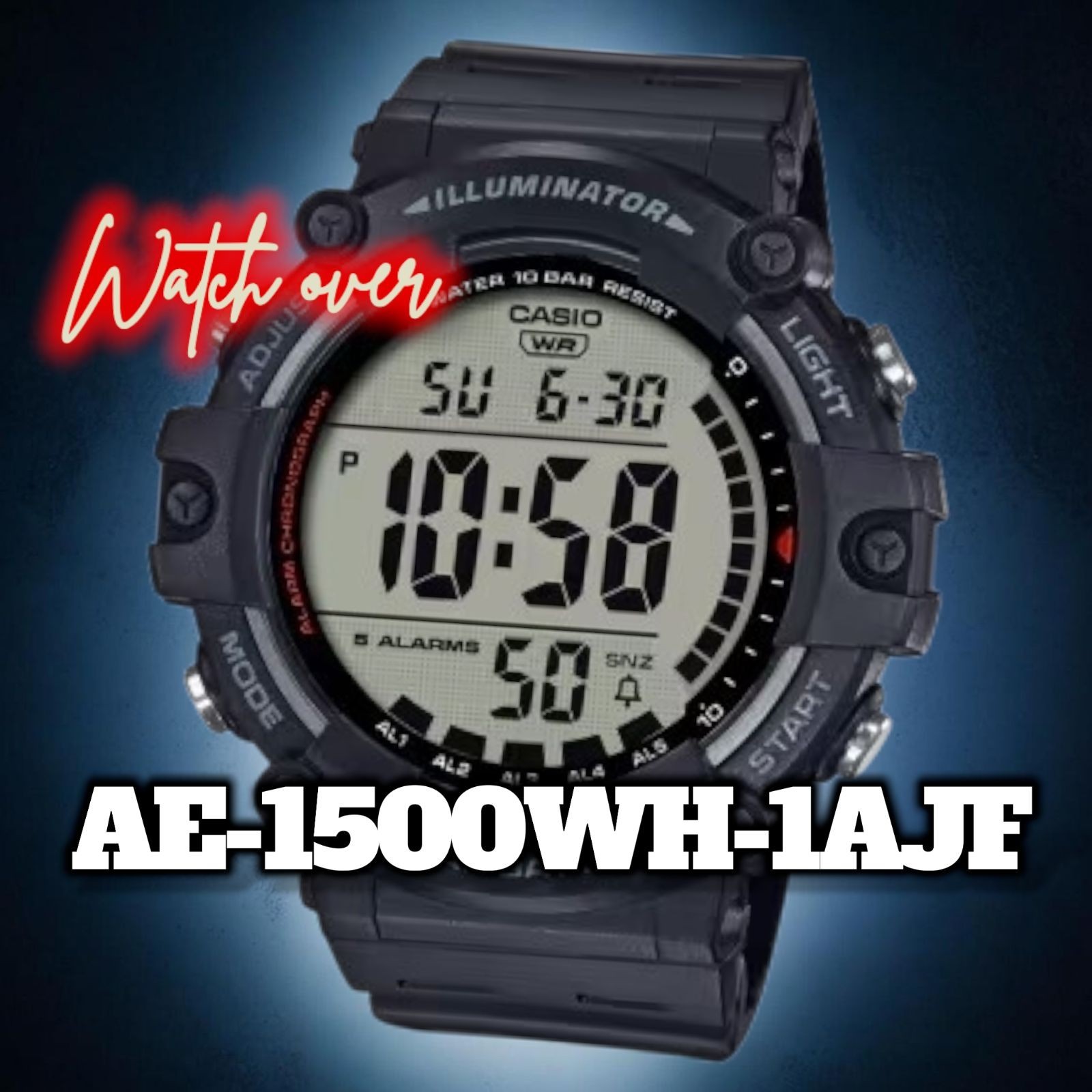 Casio AE-1500WH-1AJF Digital Watch, 10-Year Battery, New from Japan