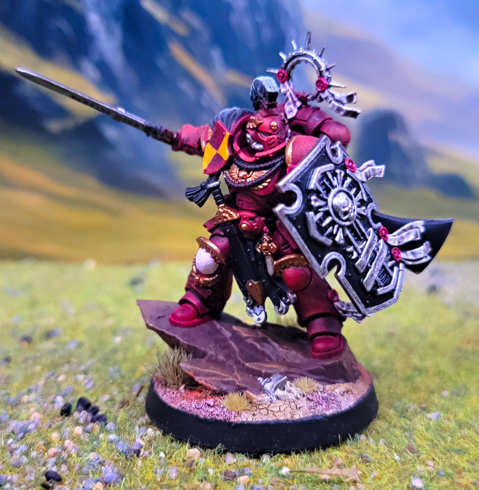 Games Workshop Warhammer 40K Space Marines Blood Angels Captain Pro Painted