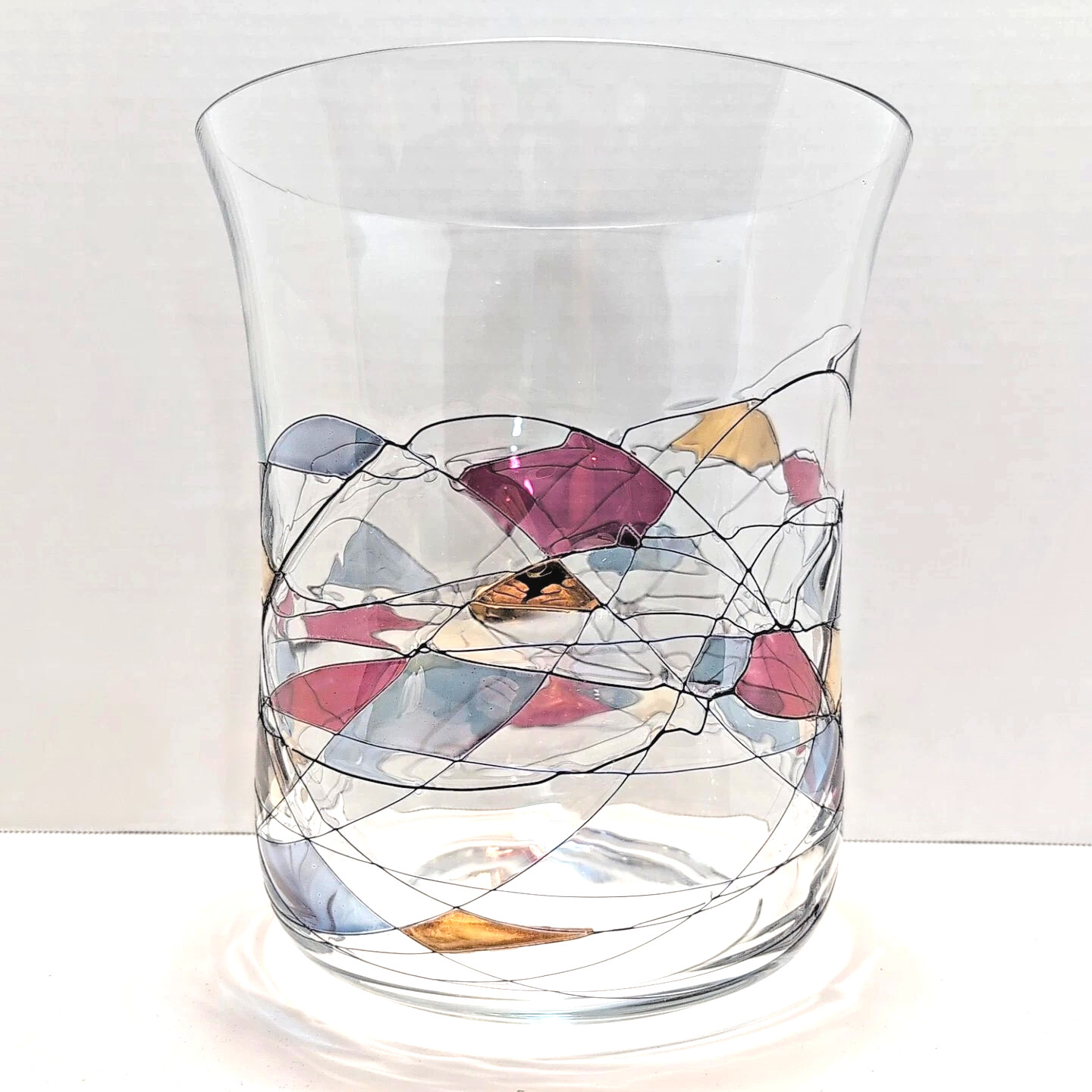 Fostoria Galleria Mosaic Glass Art Champagne Crystal Bucket 9\