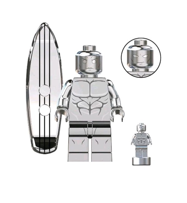 Silver Surfer Fantastic Four: Rise of the Silver Surfer Custom Minifigure Silver Surfer Fantastic Four: Rise of the Silver Surfer Custom Minifigure