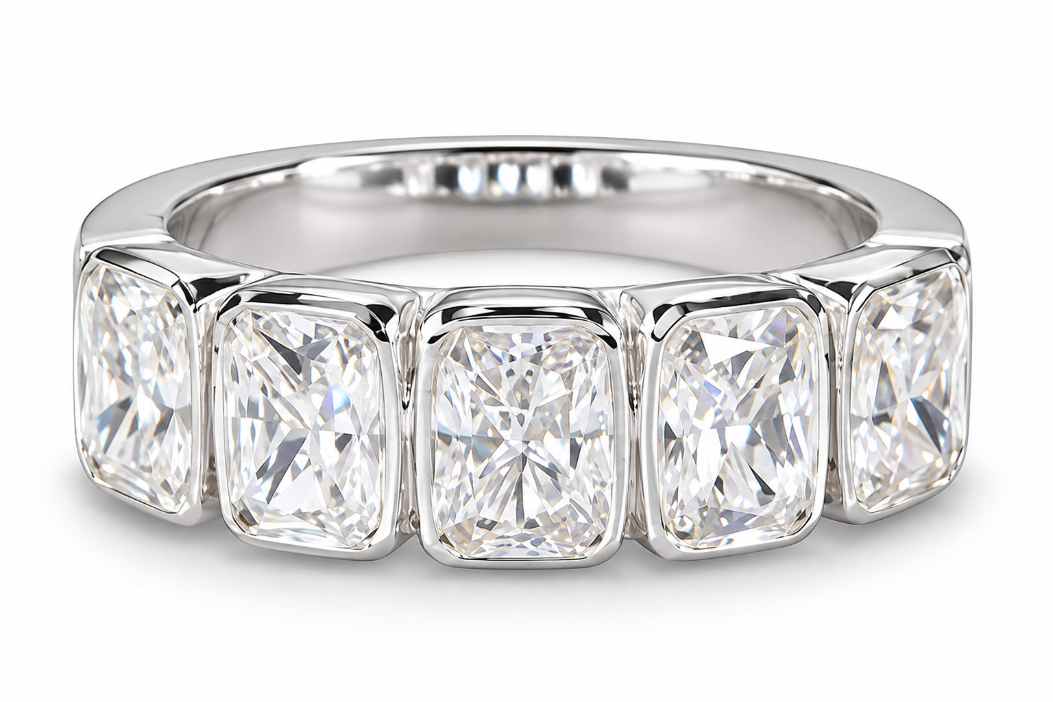 2.70 Ct Certified Stunning Diamonds Band Ring-Great Shine FREE Diamond Studs