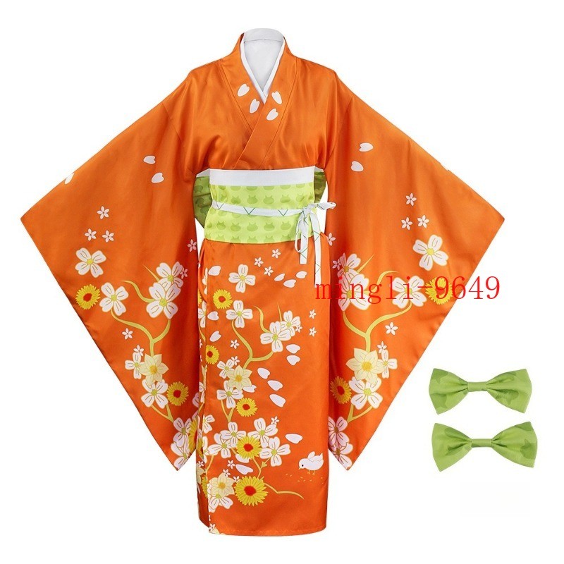 Anime Danganronpa Hiyoko Saionji Cosplay Costume Japanese Kimono Suit Halloween