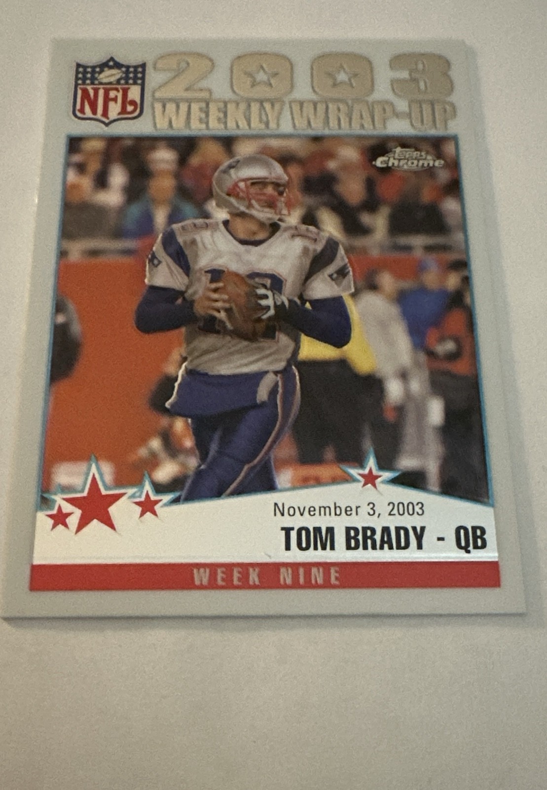 2004 Topps Chrome - 2003 Weekly Wrap-Up Tom Brady #154 Refractor 2004 Topps Chrome - 2003 Weekly Wrap-Up Tom Brady #154 Refractor