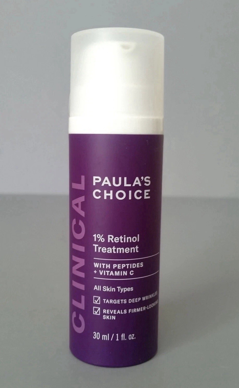 Paula\'s Choice Clinical 1% Retinol Treatment 1 oz Sealed Vit C Peptides