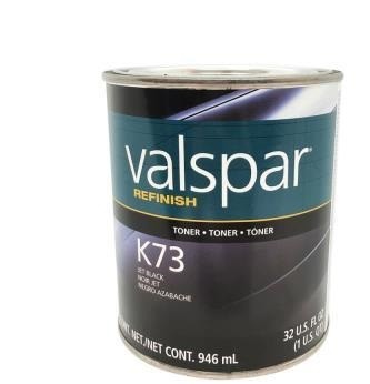Valspar K73 Jet Black Automotive Toner Quart Size