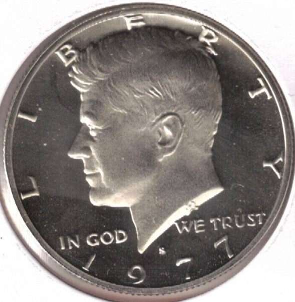 1977-S San Francisco Proof Half Dollar JFK Coin with Nice Cameo