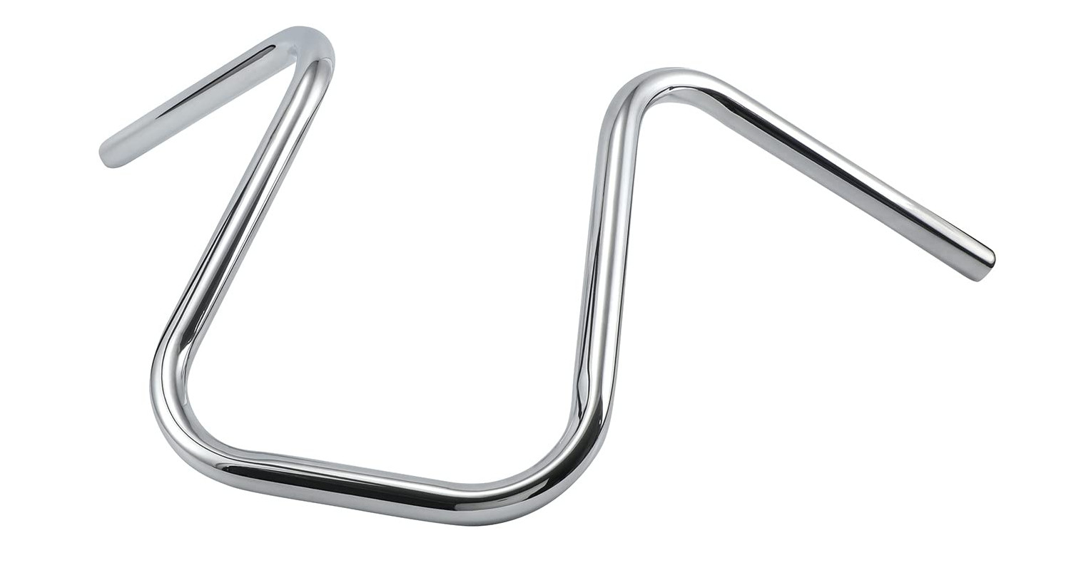 12\'\' Rise 1\'\' Round Ape Hanger HandleBars Fit Harley Street Bob Sportste