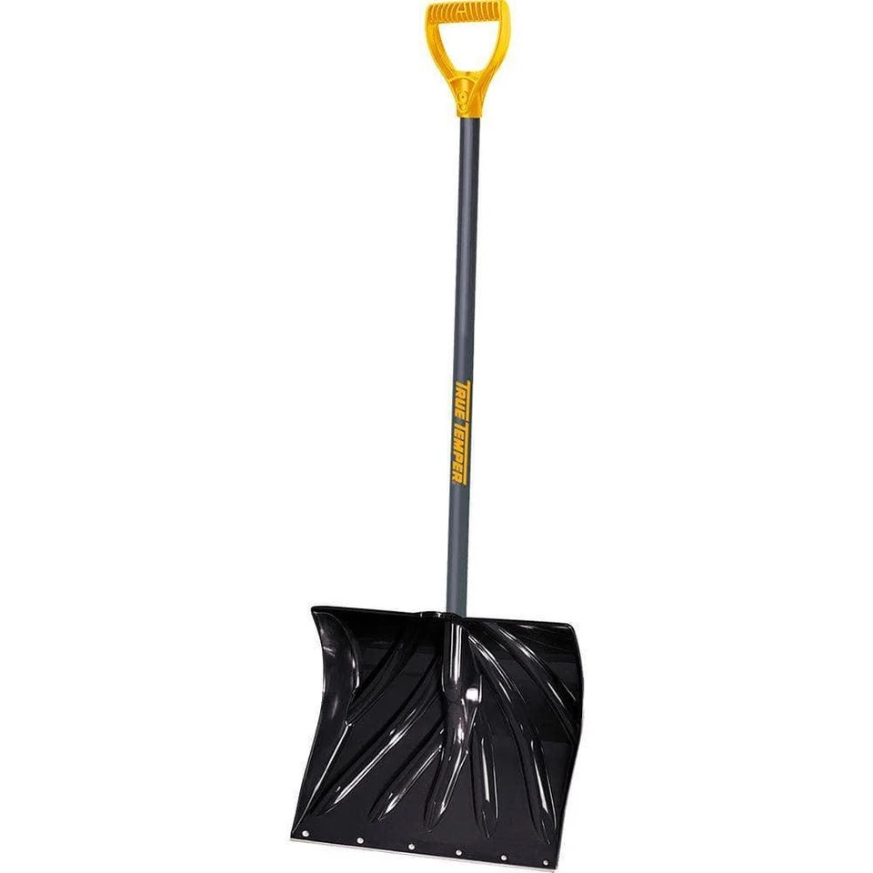 True Temper Mountain Mover Snow Shovel 18in Poly Blade Steel Handle D-Grip True Temper Mountain Mover Snow Shovel 18in Poly Blade Steel Handle D-Grip