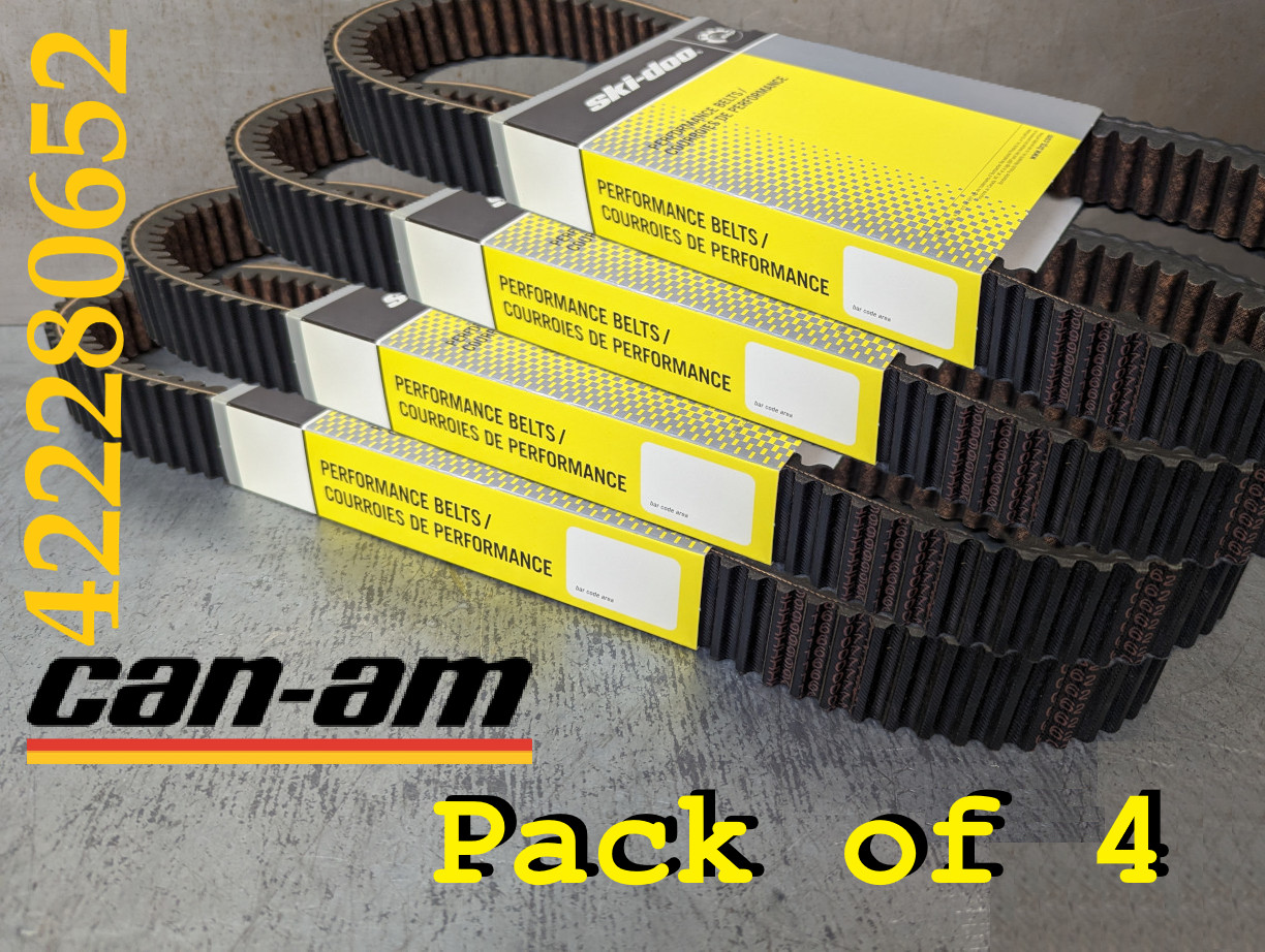 4 Pack Genuine Can-Am 422280652 OEM Clutch Drive Belts for Maverick X3 Turbo RR
