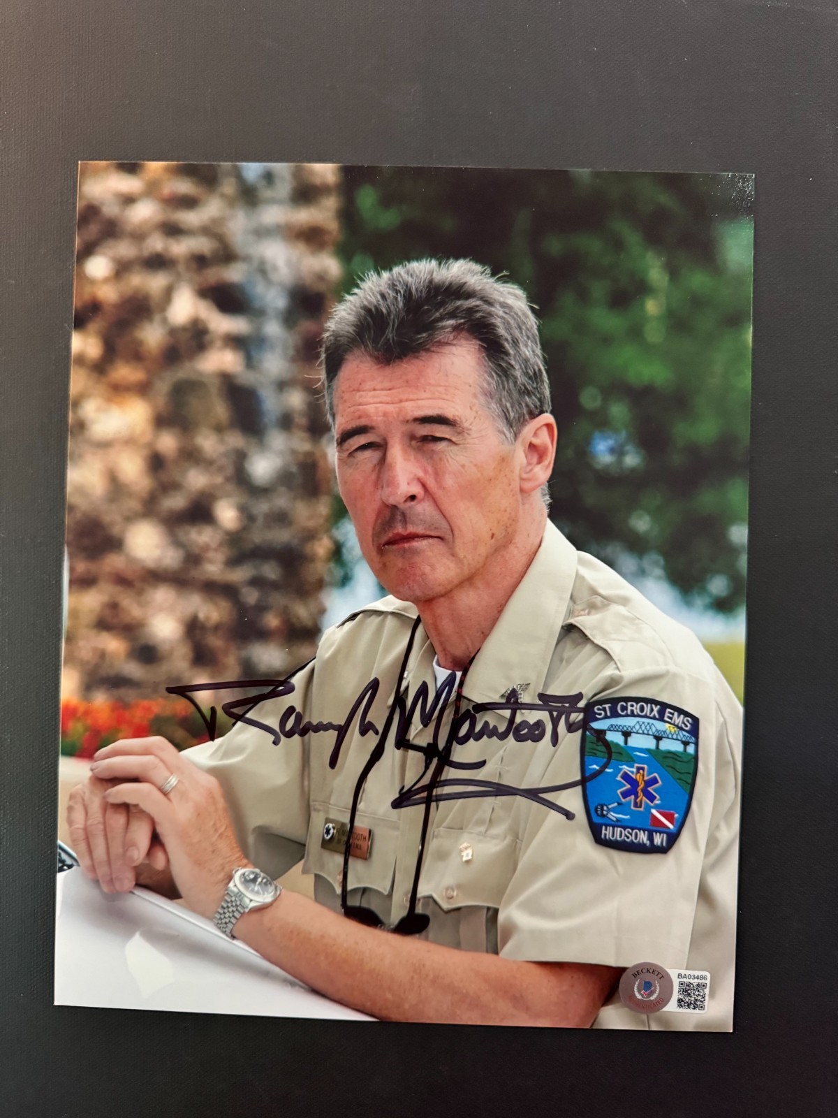 Randolph Mantooth Rare autographed signed Emergency 8x10 photo Beckett BAS coa
