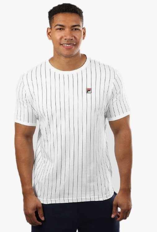 Fila Men\'s Guillo Tee White/Peacoat, Vintage Soccer Style, LARGE 🎈FREE SHIP🎈