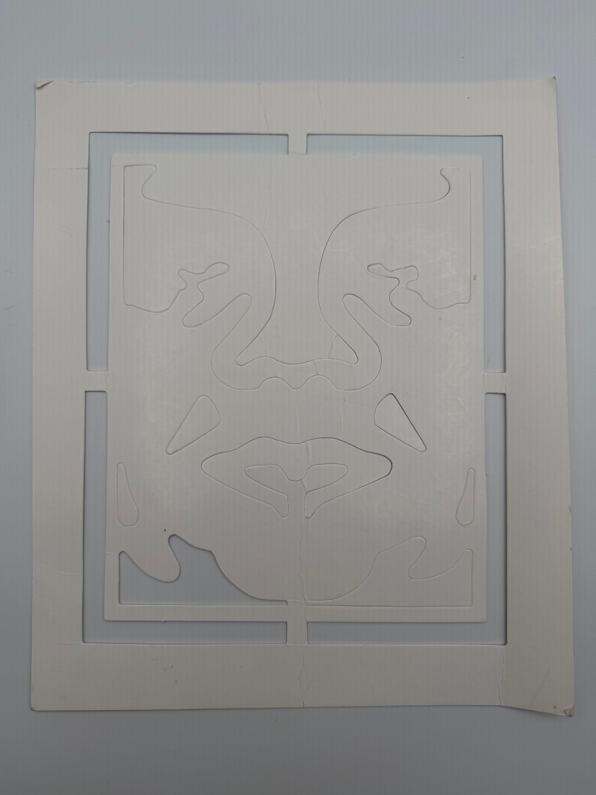 OBEY Shepard Fairy Andre The Giant White Cardboard Paper Stencil