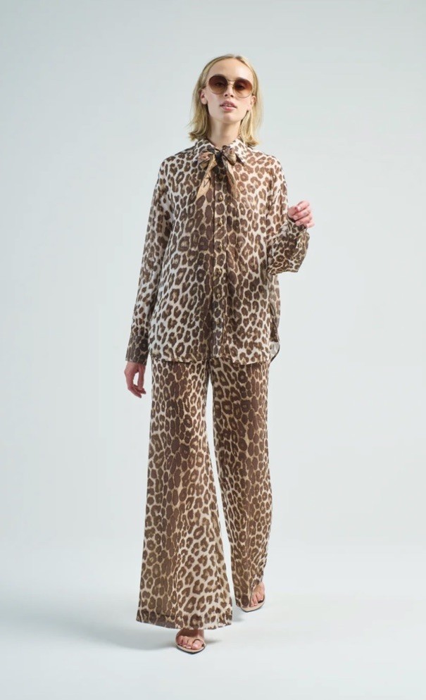 NEW Zimmermann Illustration Flare Chocolate Leopard Pants - Size 0 (AU 8/US 4) NEW Zimmermann Illustration Flare Chocolate Leopard Pants - Size 0 (AU 8/US 4)