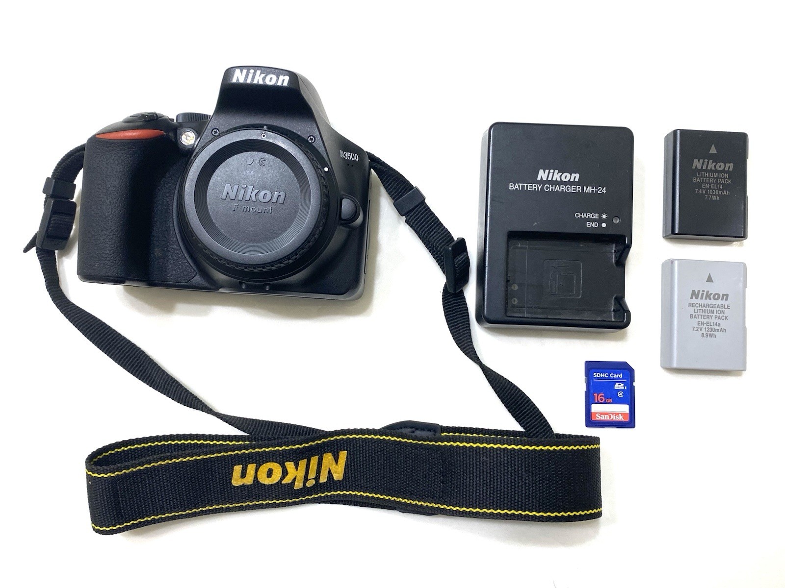 Nikon D3500 24.2MP DSLR Digital Camera (Shutter 9631) + 2 Batteries & Charger