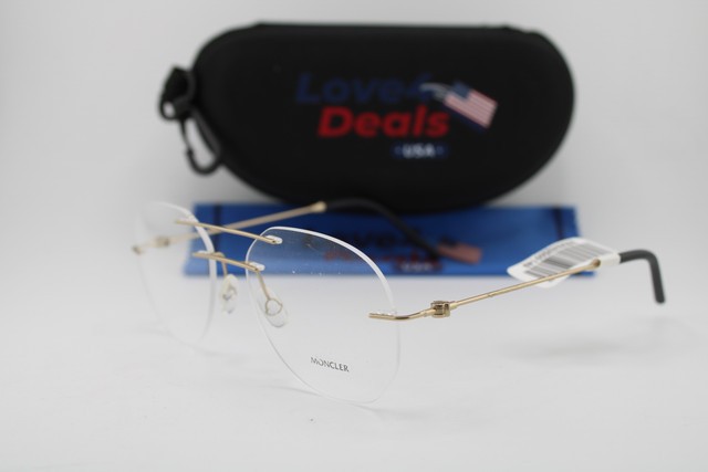 NEW MONCLER ME 1003 1006 GOLD MATTE GUNMETAL AUTHENTIC EYEGLASSES 55-18