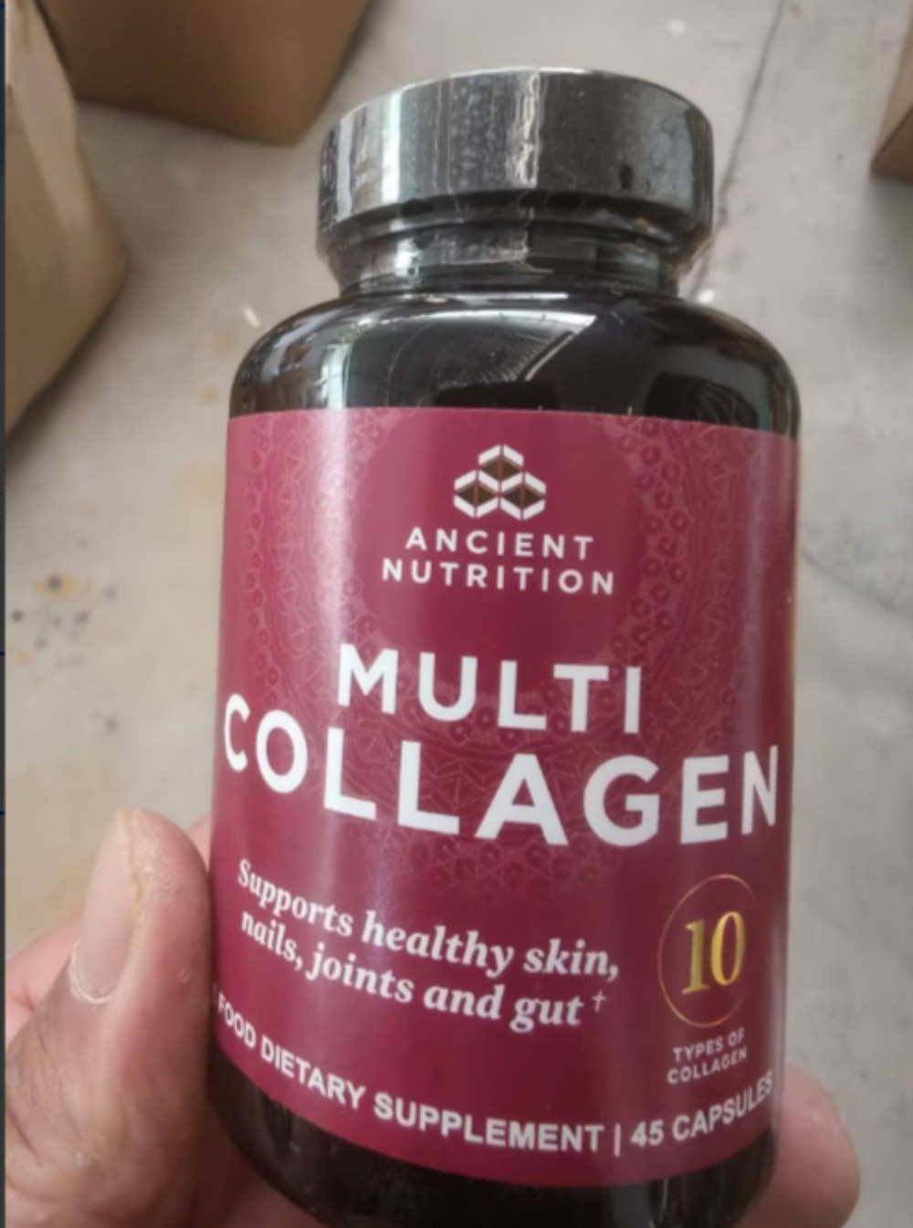 Ancient Nutrition Collagen Hydrolyzed Multi Collagen Supplement, 45 capsules-