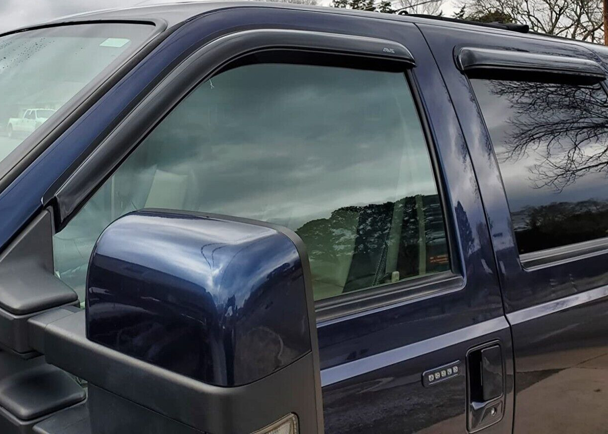 AVS 3M Tape-On Smoke Rain Guards Vent Visors Shade for 2003-2005 Ford Excursion