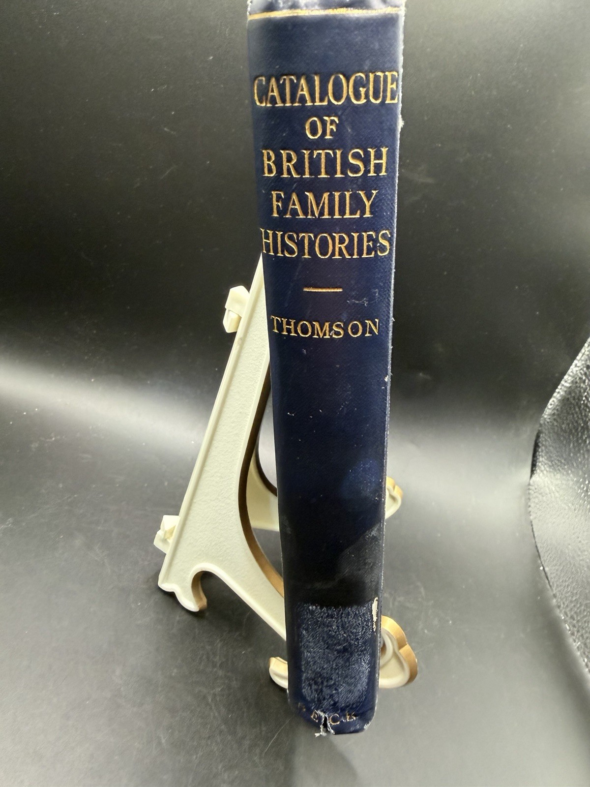 A Catalogue of British Family Histories TR Thomson 1935 2nd Ed Genealogy Book 